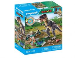 PLAYMOBIL DINOS - EXPLORATEUR AVEC MOTO ET TYRANNOSAURE #71524